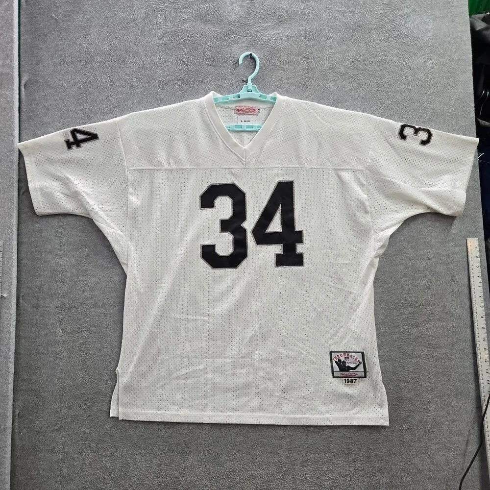 Oakland Raiders Men Jersey 54 White Bo Jackson 24 Embroidery Mitchell‎ & Ness